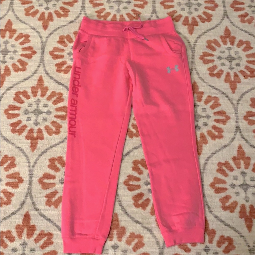 Girls XL Under Armour joggers; lightly worn